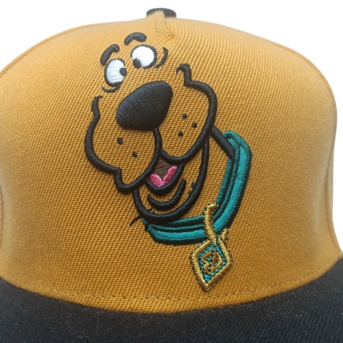 Scooby-Doo Gold & Black Embroidered Snap-Back Cap Adjustable - Picture 3 of 6