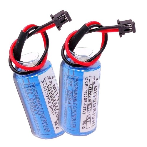 2x CR17335SE-R/3V Q6BAT 3V Lithium Battery with Plug for Mitsubishi PLC System - Picture 1 of 5