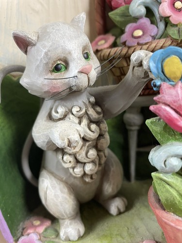 Jim Shore Heartwood Creek Angel with Cats Solar Lighted Diorama Statue 18" - Picture 5 of 13