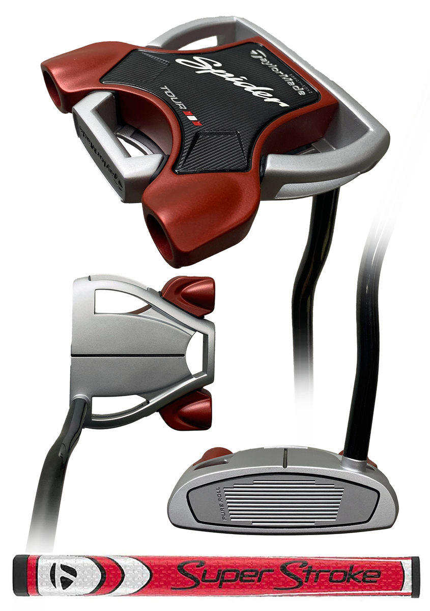 TaylorMade Spider TOUR パター レッド/シルバー TaylorMade Spider GTX Single Bend (available in Silver, Red