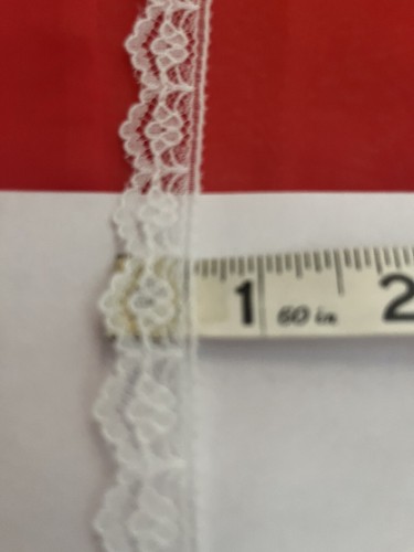 Vintage Lace Flat Deco Floral Scalloped White sold in 2 yard increments - Picture 5 of 7
