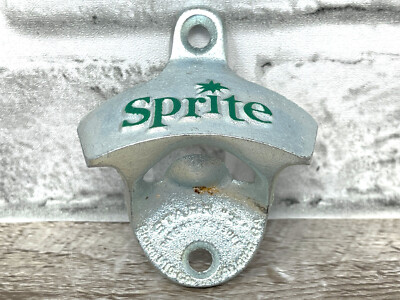 Die Cast Metal Chrome Plated Starr Sprite Wall Mounted Bottle Beer Soda Opener