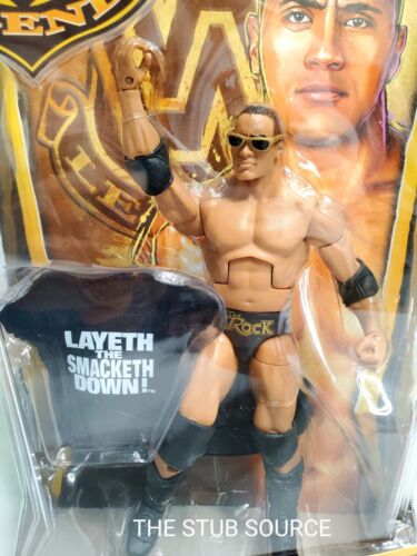 Figura WWE Dwayne The Rock Johnson Legends Serie 3 Mattel 2010 Sellada de Fábrica - Imagen 2 de 7