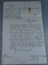 Indeterminate manuscript letter document Ellwangen / Gaildorf 1808 (100890)