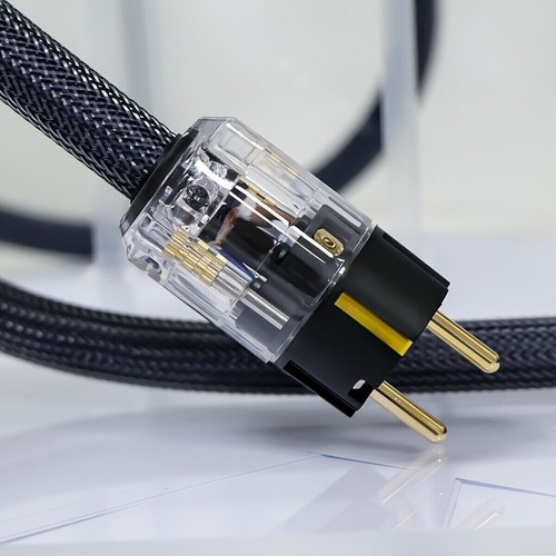 US EU AU Schuko AC Power Cord OFC Pure Copper HIFI Audio Power Supply Cable - Picture 5 of 8