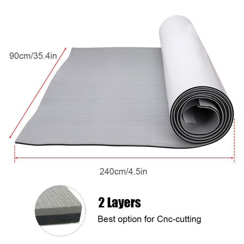 240×90CM EVA Foam Boat Flooring Marine Teak Decking For Yacht Carpet Light Grey - Picture 2 of 12