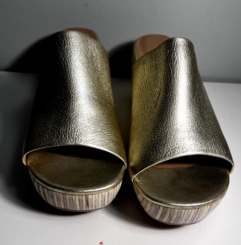 Zapato zueco/mula Huma Blanco KATLYN, dorado, talla 40 (talla 9,5 EE. UU.) AGOTADO Foto 4 de 4