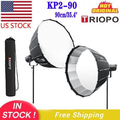 US TRIOPO KP2-90 90cm/35.4'' Quickly Release Parabolic Softbox For Godox AD600BM