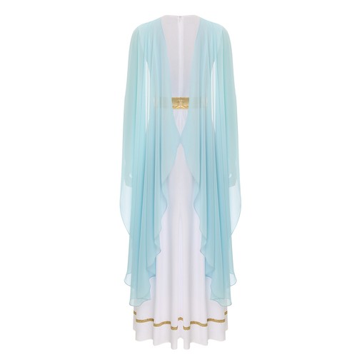 Women Greek Cosplay Costume Chiffon Ancient Toga Costume Roman Queen Dress Up - Picture 13 of 59