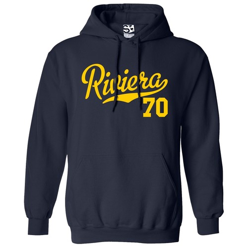 Riviera 70 Script HOODIE | 1970 V8 Lowrider Classic Car Jersey Hooded Sweatshirt - Picture 30 of 34