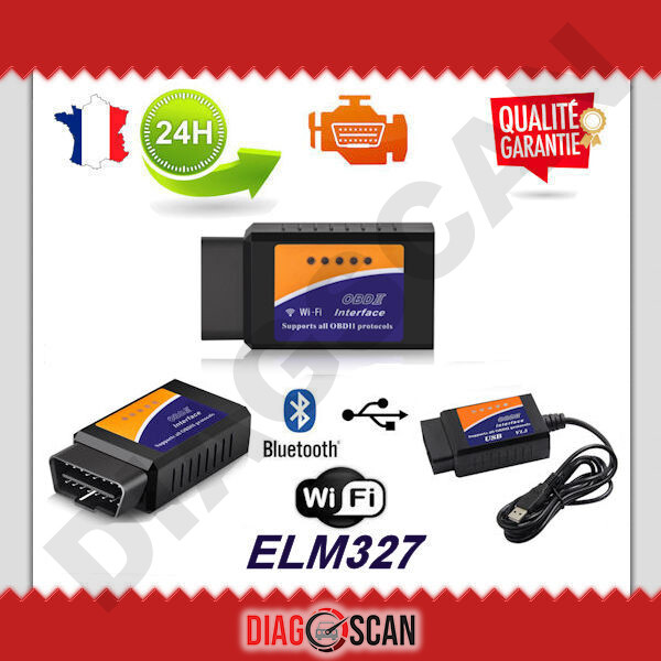 Obd2 Diagnostic Voiture multimarque. Elm 327 Outils Diagnostics système  Moteur OBD-II. OBD2 Bluetooth Original pour Diagnostic Voiture. Valise  Diagnostic Auto multimarque(1pcs)