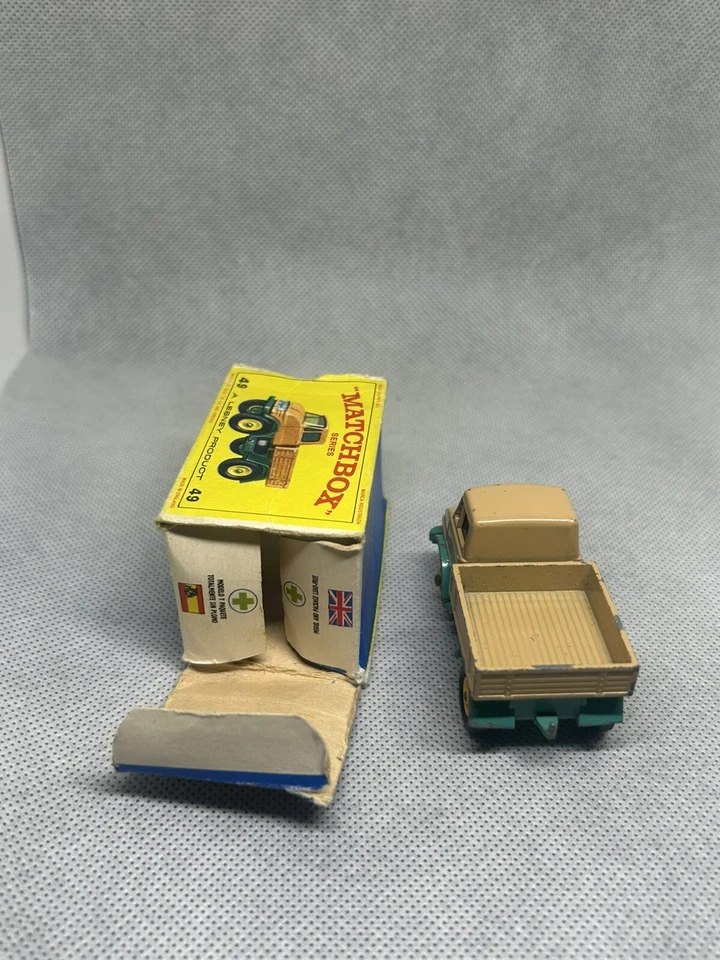 Tan Unimog 49 Lesney 火柴盒系列 1960 年代英国制造带原装盒 — 第 4/4 张图片