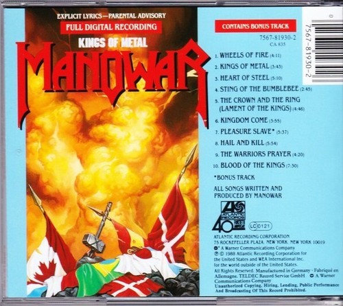 Manowar - Kings of Metal (CD) NEW/SEALED SPEEDYPOST - Picture 2 of 2