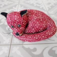 Dora Designs Rufus Fox Cub Fabric Beanie Paperweight Red Gold Small Vintage