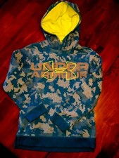 Under Armour boys hooded sweatshirt size Medium blue