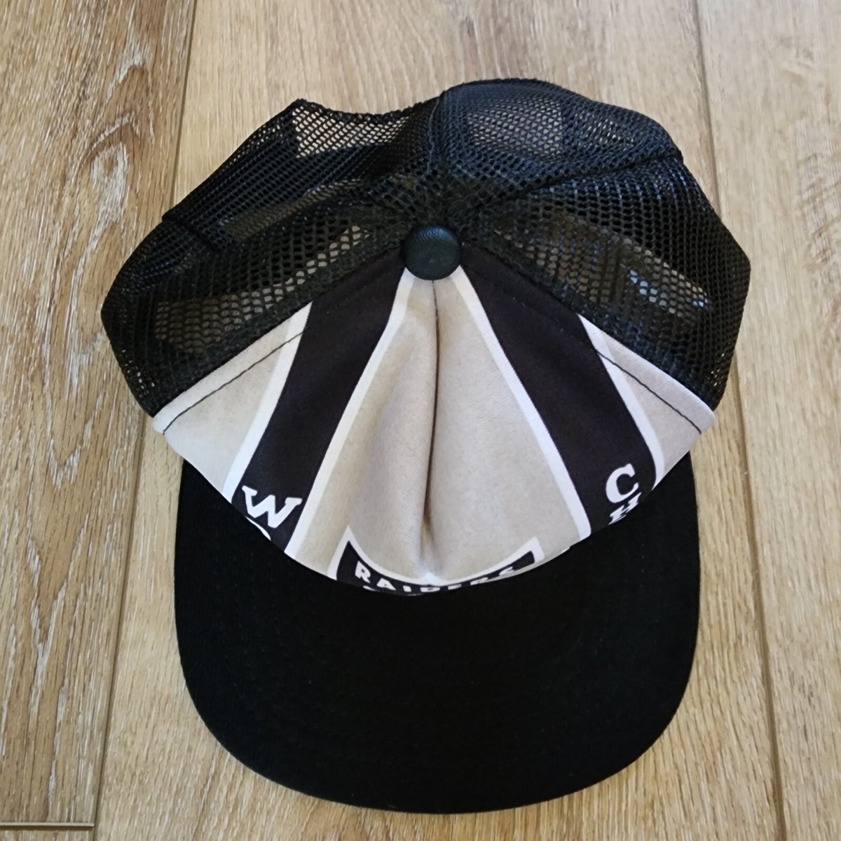 80〜90's RAIDERS newera black cap Vintage New Era Mesh 80's NFL Snapback Hat Oakland Raiders