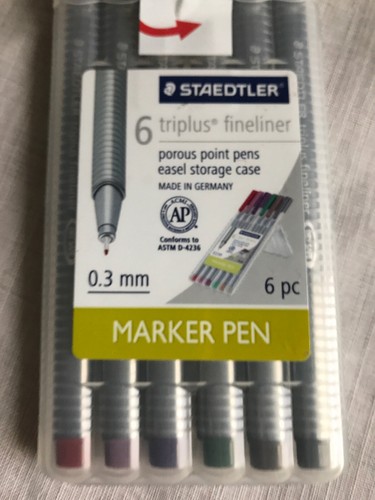 11 Pack Staedtler 6ct Black Fine tip Felt tip Marker Pen - Picture 5 of 6