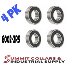 6002-2RS C3 EMQ Premium Rubber Sealed Ball Bearing, 15x32x9, 6002rs (4QTY)