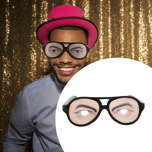 2pcs Male Gift Funny Glasses Human Eyes Tricky Creative Photo Booth Re
