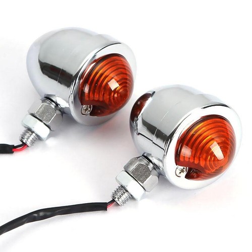 Pair Turn Signals Indicator Light Amber For Kawasaki Vulcan Nomad Drifter 1500 - Picture 9 of 11