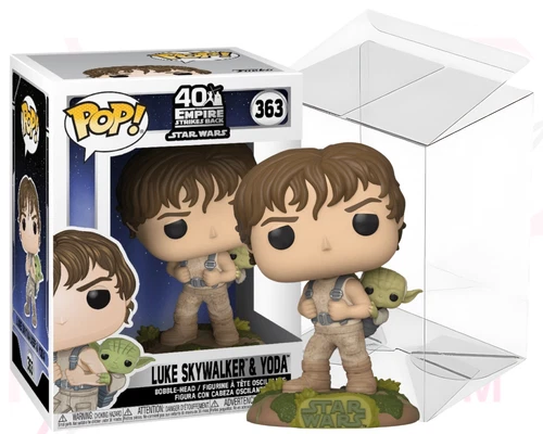 Star Wars Funko POP 363 Luke Skywalker with Yoda Empire Strikes Back PROTECTOR