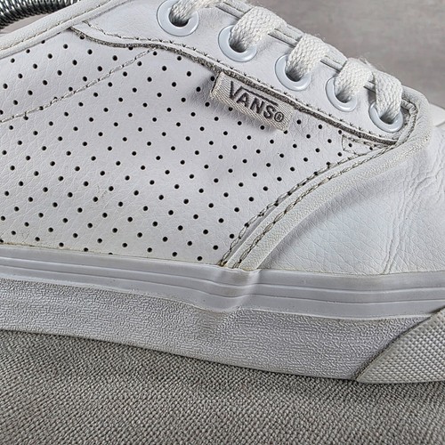 Vans Seldan Tumble Men’s Size 7 White Perforated Leather Casual Athletic Shoes - Bild 7 von 18