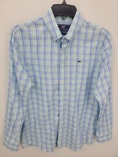 Vineyard Vines Shirt Mens Large 16 Blue Plaid...