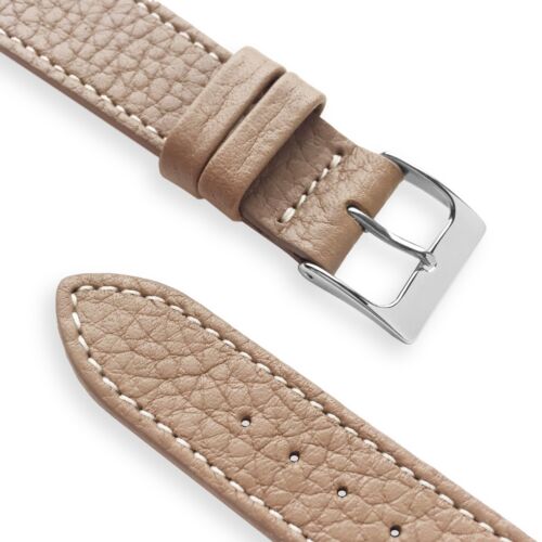 19 mm taupe spanischer Schwimmer Wade strukturiertes Leder Uhrenarmband - Bild 3 von 4