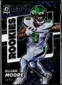 2021 Donruss Optic Elijah Moore Purple Stars /25 Gridiron Kings NY Jets FOTL