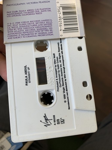 PAULA ABDUL COLD HEARTED / STRAIGHT UP CASSETTE TAPE single 1988 - Picture 3 of 4