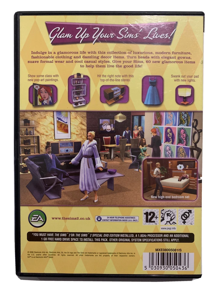 PC Game - The Sims 2 Glamour Life Stuff - Box + Disc + Manual - CD-Rom - Image 3 of 3