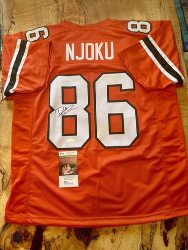 David Njoku Signed Autographed Cleveland Orange Football Jersey JSA COA w PROOF