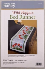 Sewing With Nancy #NZWPP Pattern Wild Poppies Bed Runner