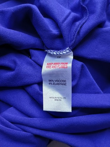 NEW! Matalan Papaya Bluey-Purple Short Stretchy Dress Size 12 - Picture 6 of 6