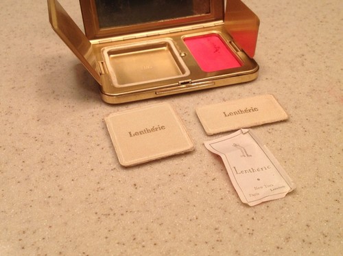 Donna Vintage Compatto Lenthe'ric Paris New York Look Mai Usato Full Rouge BELLO - Foto 9 di 10