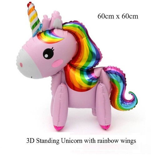 3D Unicorn standing full body foil unicorn balloons birthday party decorations - Picture 5 of 9