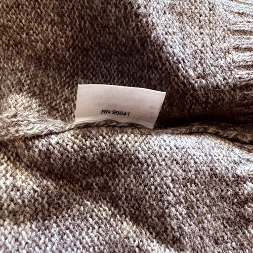 Cárdigan suéter gris grande Joseph Abboud para hombre mezcla de lana tejido con cable - Imagen 4 de 8