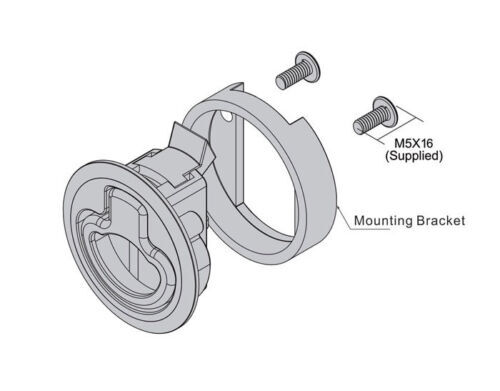 2x White 2" Flush Pull Slam Latch NON LOCKING For Boat Marine Deck Hatch Doors - Bild 6 von 12