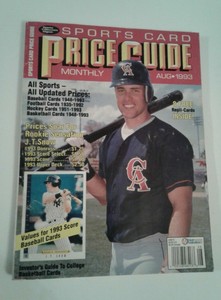 SCD-Sports-Card-Price-Guide-August-1993-J-T-Snow-Cover-Uncut-Sports-Cards-Sheet