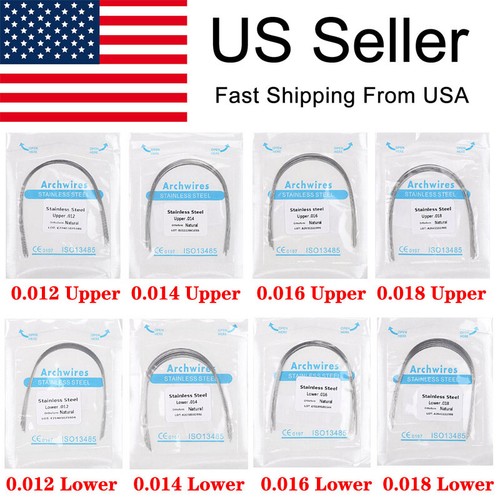 1-20Packs Dental Orthodontic Stainless Steel Round Arch Wires Natural Form USA - Picture 1 of 16