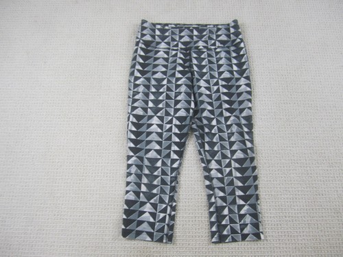 Nike Pants Womens Medium Gray Black Capri Geo Dri-Fit Work Out Gym Polyester - Picture 1 of 12