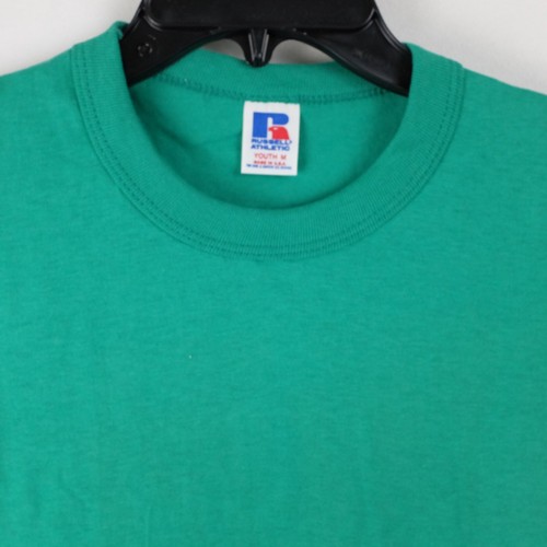 VINTAGE Russell Athletic Youth M Athletic Green T-Shirts - Lot of 2 - Picture 4 of 5