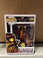 Funko Pop Spider-Man  Molten Man #474 Glows In Dark Gamestop EXCLUSIVE