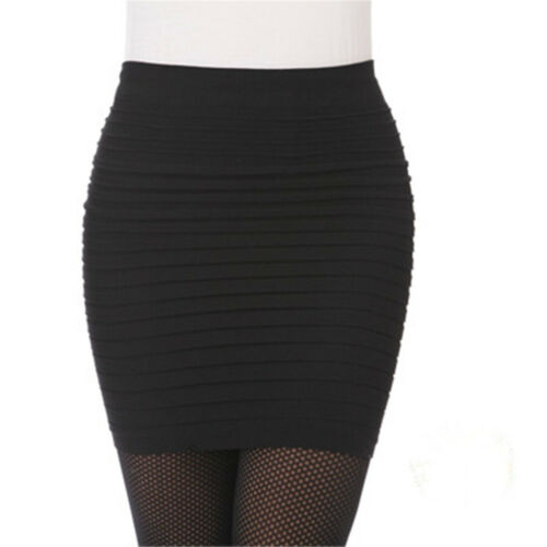 Sexy Women Pleated Skirt High Waist Bodycon Skirts Mini Skirt Short Pencil Dress - Picture 14 of 28