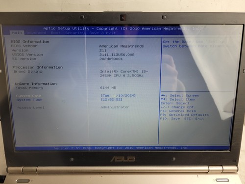 Asus U56E w/i5-2450M, 6GB RAM, 15.6" Laptop for Parts #1372 - Picture 2 of 9