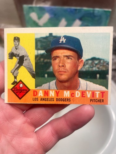 Lot von 7 authentischen Vintage 1960 Baseballkarten Danny McDevitt Pumpsie grün  - Bild 6 von 8