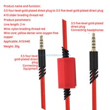 Audio Cable for Logitech Astro A10 A40 Headphone Tuning Cable