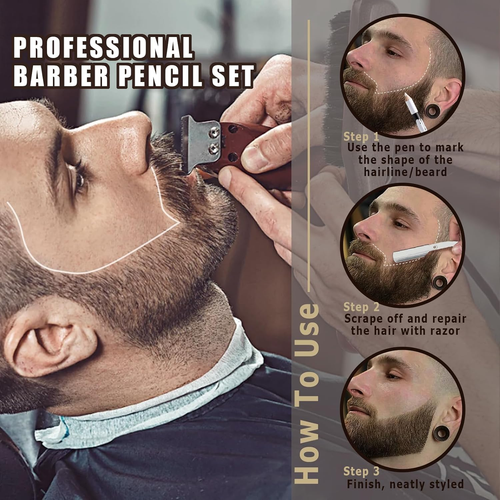 12Pcs White Barber Pencil Set Magic Hairline Pencils for Lineup Beard Shaping Be - Picture 7 of 12