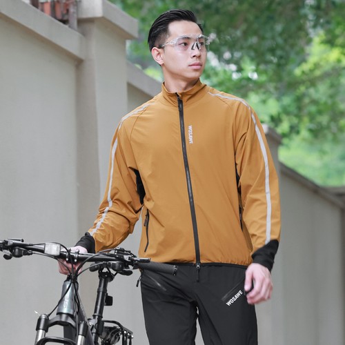 WOSAWE Men Women Windproof Cycling Jacket Water Resistant Breathable Reflective - Picture 9 of 21