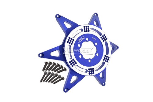 For 1/4 Losi Promoto Bike FRONT + REAR WHEEL Cover Metal Upgrade #MX0606FR -BLUE - Picture 4 of 17